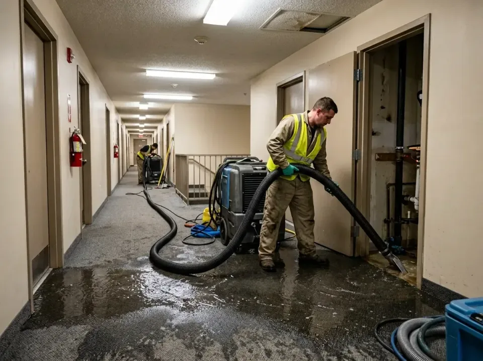 multi-unit-apartment-hallway-f-005 — frequently asked questions, Emergency Burst Pipe Water Extraction & Removal in Ponderos…